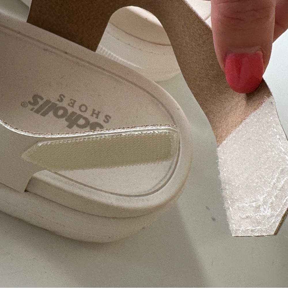 Dr. Scholl’s TIME OFF SEA White Platform Sandals 7.5 | Comfort Criss Cross Strap - Picture 12 of 13